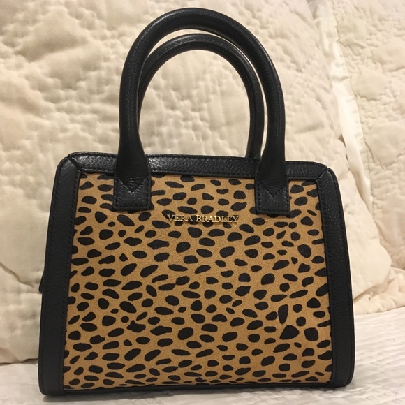 Vera Bradley Handbags - Vera Bradley Calf Hair Cheetah Black satchel